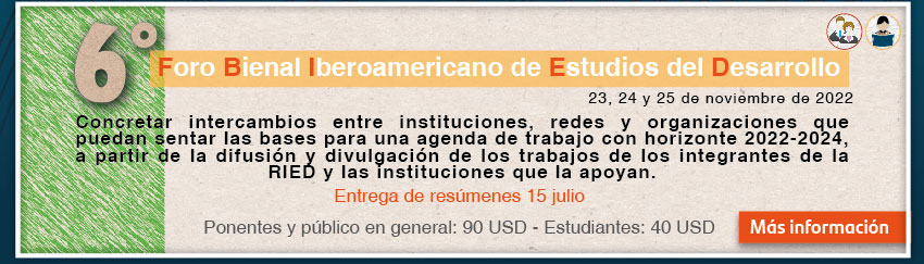 Sexto Foro Bienal Iberoamericano de Estudios del Desarrollo RIED-UFRO